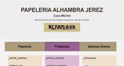 Desktop Screenshot of papeleria-alhambra-jerez.com